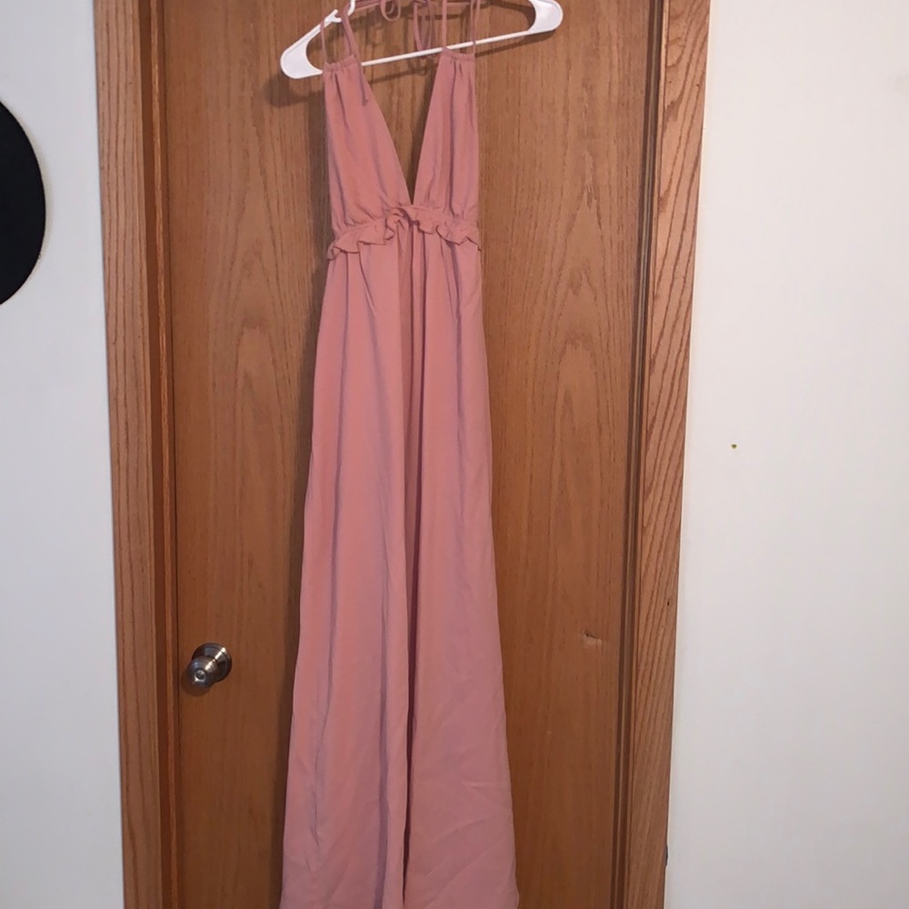 Blush pink maxi dress